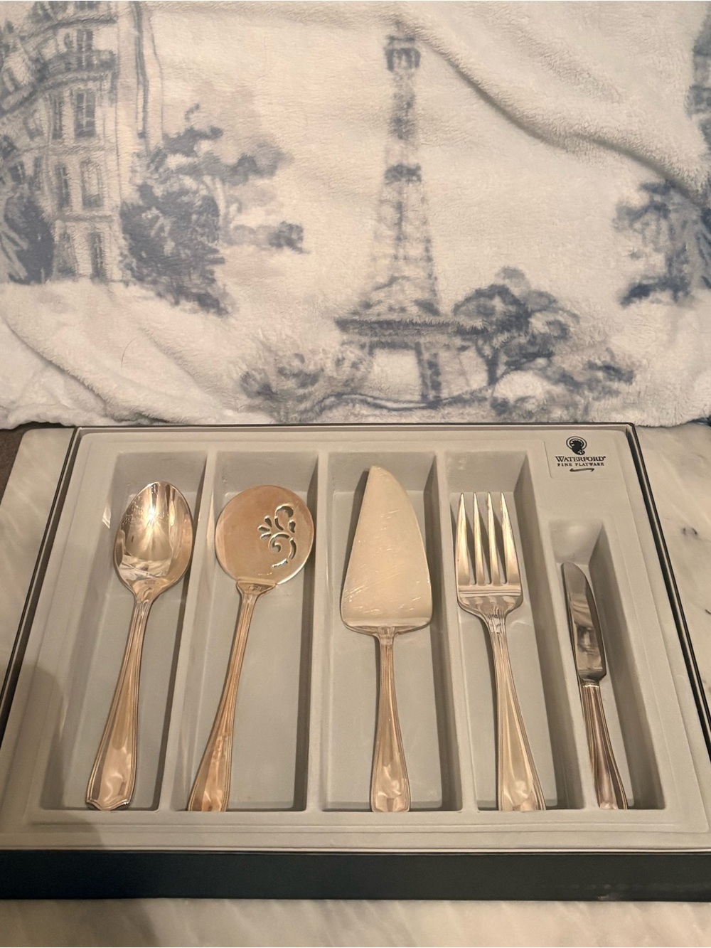 Waterford Keswick 5-Pc Silverplate Hostess Serving Set w/ Original Box